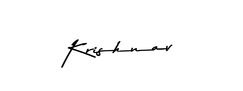 Krishnav stylish signature style. Best Handwritten Sign (Asem Kandis PERSONAL USE) for my name. Handwritten Signature Collection Ideas for my name Krishnav. Krishnav signature style 9 images and pictures png