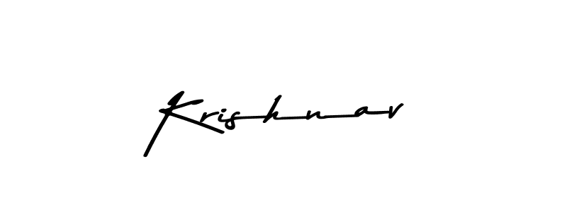 Krishnav stylish signature style. Best Handwritten Sign (Asem Kandis PERSONAL USE) for my name. Handwritten Signature Collection Ideas for my name Krishnav. Krishnav signature style 9 images and pictures png