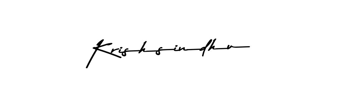 Design your own signature with our free online signature maker. With this signature software, you can create a handwritten (Asem Kandis PERSONAL USE) signature for name Krishsindhu. Krishsindhu signature style 9 images and pictures png
