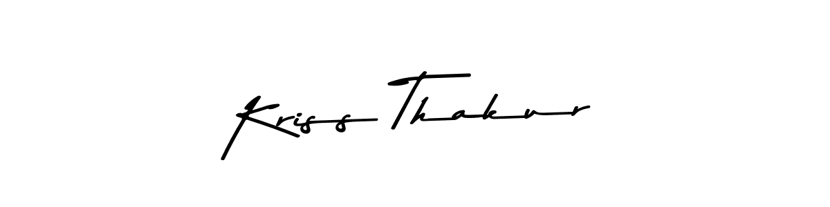 You should practise on your own different ways (Asem Kandis PERSONAL USE) to write your name (Kriss Thakur) in signature. don't let someone else do it for you. Kriss Thakur signature style 9 images and pictures png