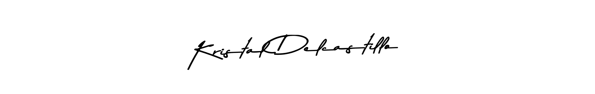 Create a beautiful signature design for name Kristal Delcastillo. With this signature (Asem Kandis PERSONAL USE) fonts, you can make a handwritten signature for free. Kristal Delcastillo signature style 9 images and pictures png