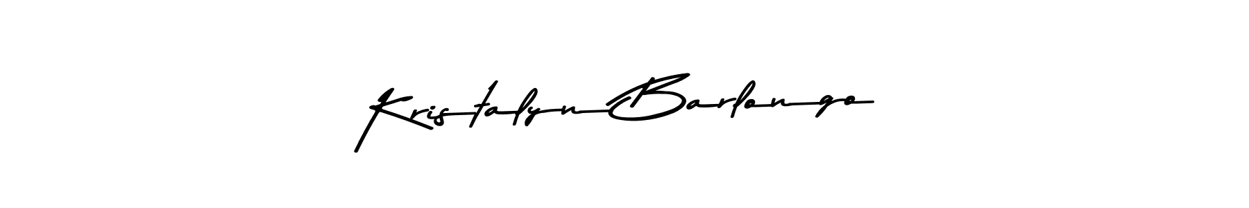 Create a beautiful signature design for name Kristalyn Barlongo. With this signature (Asem Kandis PERSONAL USE) fonts, you can make a handwritten signature for free. Kristalyn Barlongo signature style 9 images and pictures png