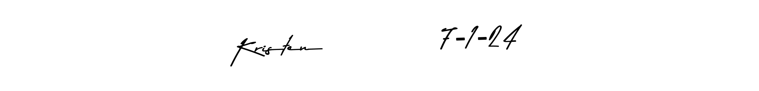 How to Draw Kristen            7-1-24 signature style? Asem Kandis PERSONAL USE is a latest design signature styles for name Kristen            7-1-24. Kristen            7-1-24 signature style 9 images and pictures png