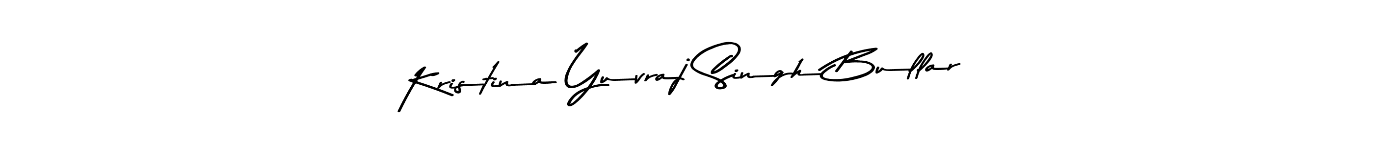 How to make Kristina Yuvraj Singh Bullar name signature. Use Asem Kandis PERSONAL USE style for creating short signs online. This is the latest handwritten sign. Kristina Yuvraj Singh Bullar signature style 9 images and pictures png
