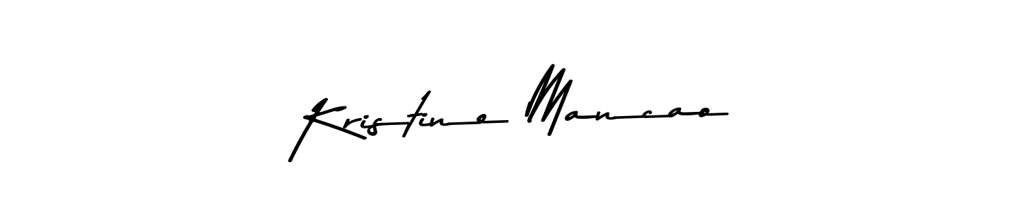 Also You can easily find your signature by using the search form. We will create Kristine Mancao name handwritten signature images for you free of cost using Asem Kandis PERSONAL USE sign style. Kristine Mancao signature style 9 images and pictures png