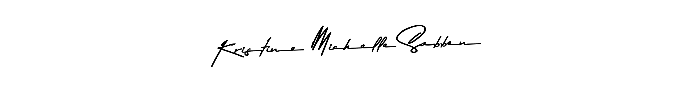 Kristine Michelle Sabben stylish signature style. Best Handwritten Sign (Asem Kandis PERSONAL USE) for my name. Handwritten Signature Collection Ideas for my name Kristine Michelle Sabben. Kristine Michelle Sabben signature style 9 images and pictures png