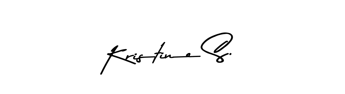 You should practise on your own different ways (Asem Kandis PERSONAL USE) to write your name (Kristine S.) in signature. don't let someone else do it for you. Kristine S. signature style 9 images and pictures png