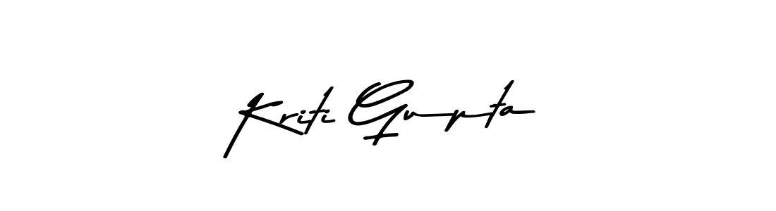 Make a beautiful signature design for name Kriti Gupta. With this signature (Asem Kandis PERSONAL USE) style, you can create a handwritten signature for free. Kriti Gupta signature style 9 images and pictures png
