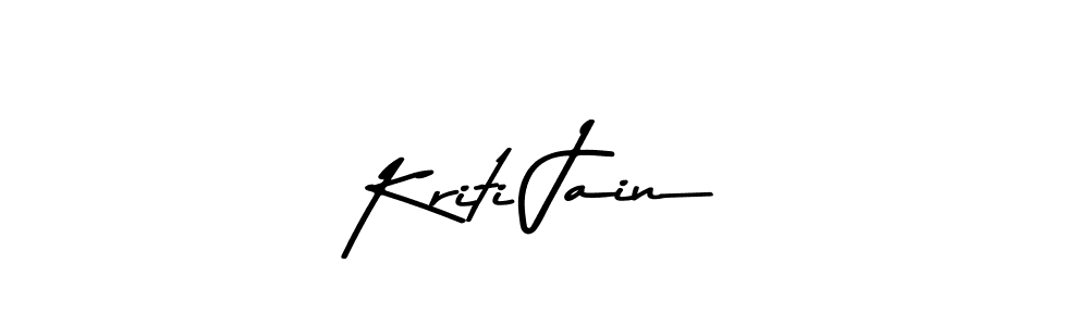 Create a beautiful signature design for name Kriti Jain. With this signature (Asem Kandis PERSONAL USE) fonts, you can make a handwritten signature for free. Kriti Jain signature style 9 images and pictures png