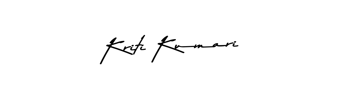 Design your own signature with our free online signature maker. With this signature software, you can create a handwritten (Asem Kandis PERSONAL USE) signature for name Kriti Kumari. Kriti Kumari signature style 9 images and pictures png