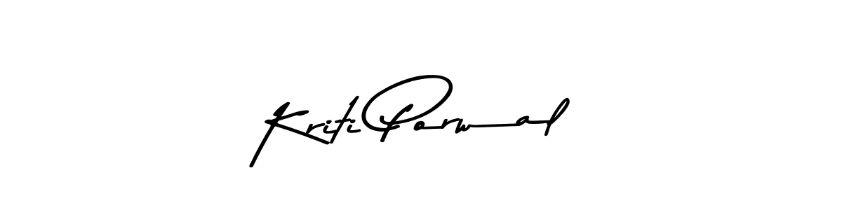 Use a signature maker to create a handwritten signature online. With this signature software, you can design (Asem Kandis PERSONAL USE) your own signature for name Kriti Porwal. Kriti Porwal signature style 9 images and pictures png