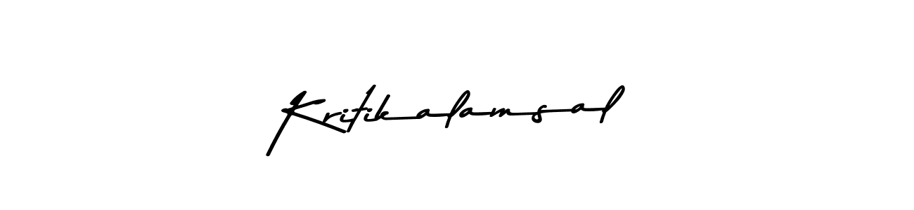 Design your own signature with our free online signature maker. With this signature software, you can create a handwritten (Asem Kandis PERSONAL USE) signature for name Kritikalamsal. Kritikalamsal signature style 9 images and pictures png
