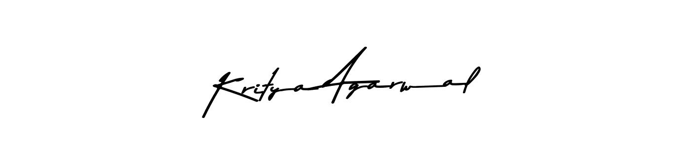 How to make Kritya Agarwal name signature. Use Asem Kandis PERSONAL USE style for creating short signs online. This is the latest handwritten sign. Kritya Agarwal signature style 9 images and pictures png