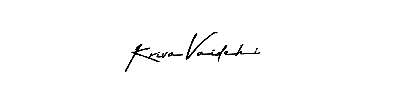 How to make Kriva Vaidehi name signature. Use Asem Kandis PERSONAL USE style for creating short signs online. This is the latest handwritten sign. Kriva Vaidehi signature style 9 images and pictures png