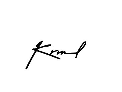 Design your own signature with our free online signature maker. With this signature software, you can create a handwritten (Asem Kandis PERSONAL USE) signature for name Krml. Krml signature style 9 images and pictures png