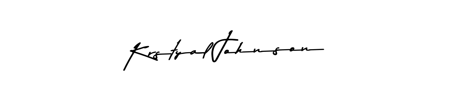 Krstyal Johnson stylish signature style. Best Handwritten Sign (Asem Kandis PERSONAL USE) for my name. Handwritten Signature Collection Ideas for my name Krstyal Johnson. Krstyal Johnson signature style 9 images and pictures png