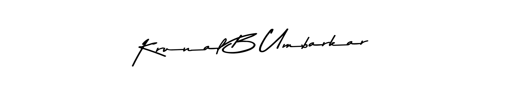 Here are the top 10 professional signature styles for the name Krunal B Umbarkar. These are the best autograph styles you can use for your name. Krunal B Umbarkar signature style 9 images and pictures png