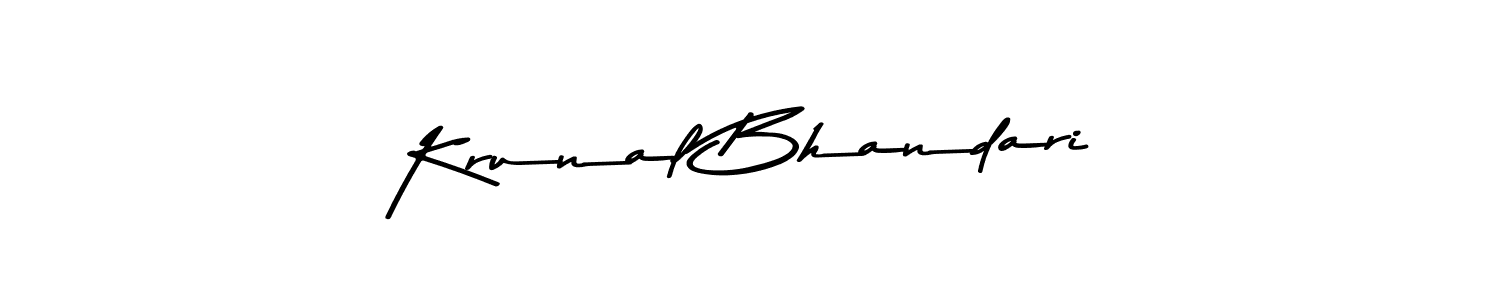 You should practise on your own different ways (Asem Kandis PERSONAL USE) to write your name (Krunal Bhandari) in signature. don't let someone else do it for you. Krunal Bhandari signature style 9 images and pictures png