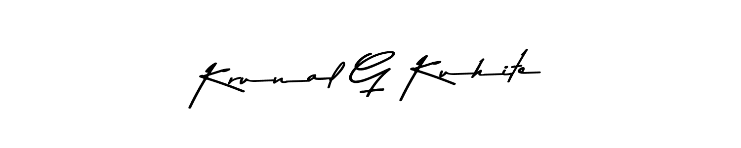 How to Draw Krunal G Kuhite signature style? Asem Kandis PERSONAL USE is a latest design signature styles for name Krunal G Kuhite. Krunal G Kuhite signature style 9 images and pictures png