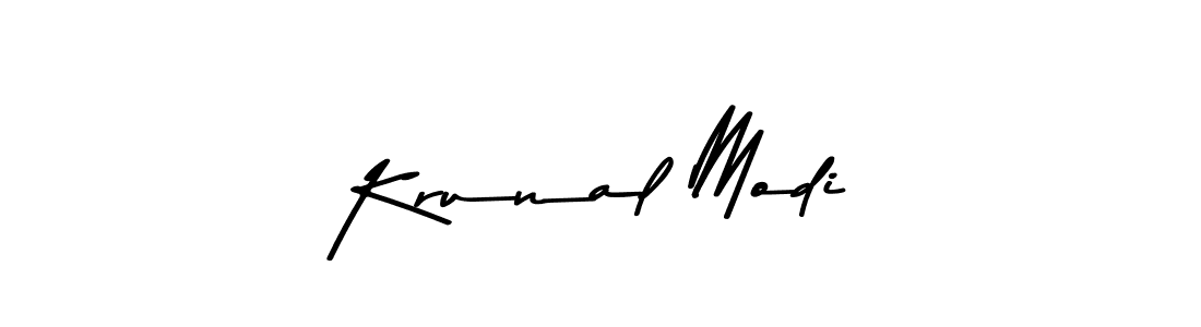 Use a signature maker to create a handwritten signature online. With this signature software, you can design (Asem Kandis PERSONAL USE) your own signature for name Krunal Modi. Krunal Modi signature style 9 images and pictures png