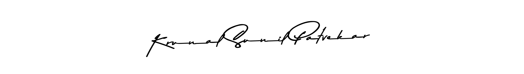 Make a beautiful signature design for name Krunal Sunil Patvekar. Use this online signature maker to create a handwritten signature for free. Krunal Sunil Patvekar signature style 9 images and pictures png