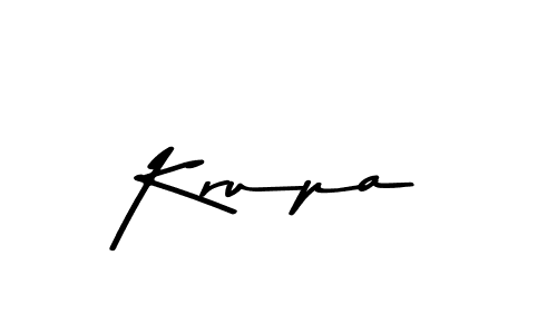 Krupa stylish signature style. Best Handwritten Sign (Asem Kandis PERSONAL USE) for my name. Handwritten Signature Collection Ideas for my name Krupa. Krupa signature style 9 images and pictures png