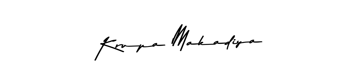 Also we have Krupa Makadiya name is the best signature style. Create professional handwritten signature collection using Asem Kandis PERSONAL USE autograph style. Krupa Makadiya signature style 9 images and pictures png