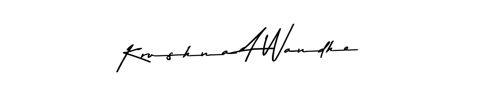 Similarly Asem Kandis PERSONAL USE is the best handwritten signature design. Signature creator online .You can use it as an online autograph creator for name Krushna A Wandhe. Krushna A Wandhe signature style 9 images and pictures png