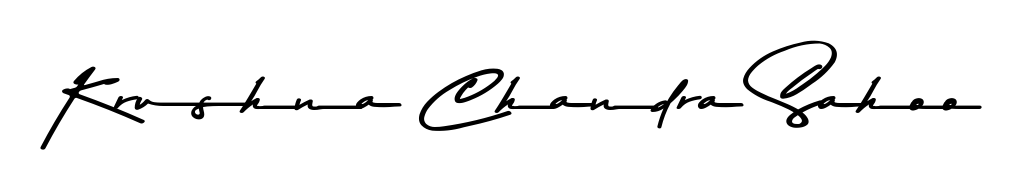 Try this chic Krushna Chandra Sahoo handwritten sign style. Using Asem Kandis PERSONAL USE font elements, it gives your name a sleek, memorable identity. Krushna Chandra Sahoo signature style 9 images and pictures png