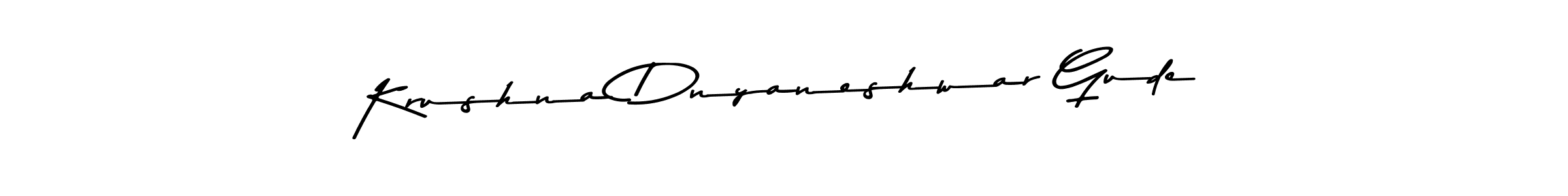 The best way (Asem Kandis PERSONAL USE) to make a short signature is to pick only two or three words in your name. The name Krushna Dnyaneshwar Gude include a total of six letters. For converting this name. Krushna Dnyaneshwar Gude signature style 9 images and pictures png