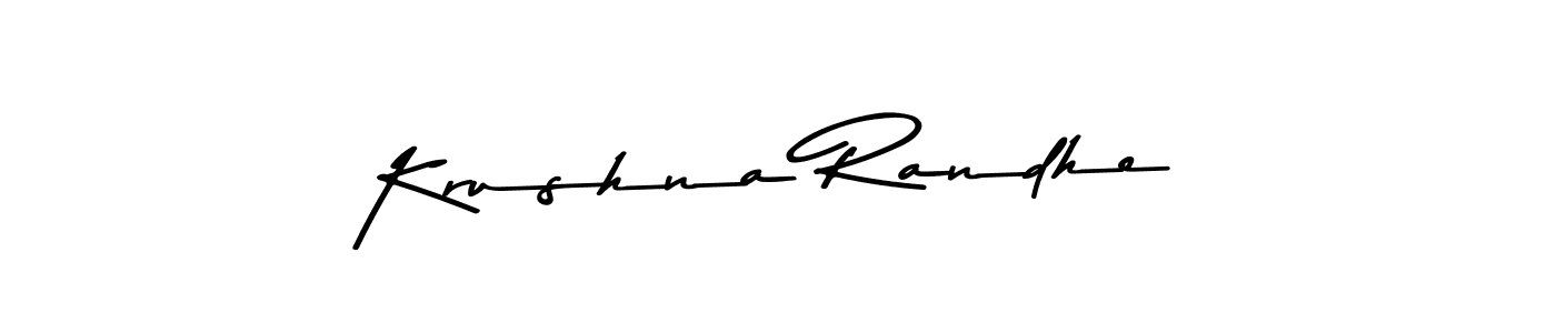 Use a signature maker to create a handwritten signature online. With this signature software, you can design (Asem Kandis PERSONAL USE) your own signature for name Krushna Randhe. Krushna Randhe signature style 9 images and pictures png