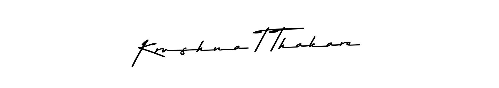 Create a beautiful signature design for name Krushna T Thakare. With this signature (Asem Kandis PERSONAL USE) fonts, you can make a handwritten signature for free. Krushna T Thakare signature style 9 images and pictures png