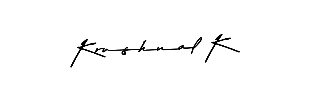 Krushnal K stylish signature style. Best Handwritten Sign (Asem Kandis PERSONAL USE) for my name. Handwritten Signature Collection Ideas for my name Krushnal K. Krushnal K signature style 9 images and pictures png