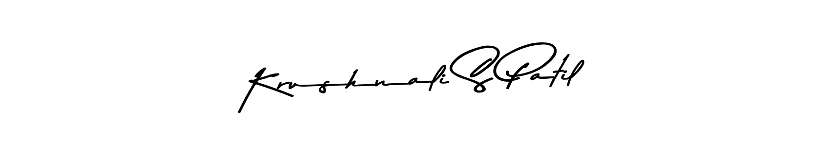 The best way (Asem Kandis PERSONAL USE) to make a short signature is to pick only two or three words in your name. The name Krushnali S Patil include a total of six letters. For converting this name. Krushnali S Patil signature style 9 images and pictures png