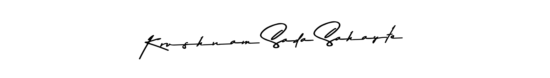 Use a signature maker to create a handwritten signature online. With this signature software, you can design (Asem Kandis PERSONAL USE) your own signature for name Krushnam Sada Sahayte. Krushnam Sada Sahayte signature style 9 images and pictures png