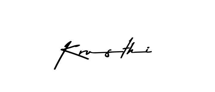 Make a beautiful signature design for name Krusthi. With this signature (Asem Kandis PERSONAL USE) style, you can create a handwritten signature for free. Krusthi signature style 9 images and pictures png