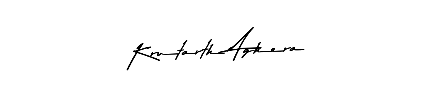 Make a beautiful signature design for name Krutarth Aghera. With this signature (Asem Kandis PERSONAL USE) style, you can create a handwritten signature for free. Krutarth Aghera signature style 9 images and pictures png