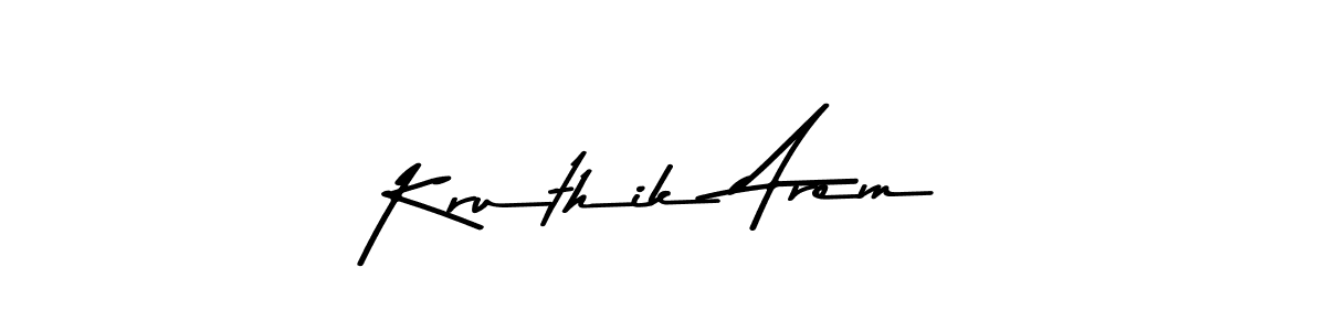 Use a signature maker to create a handwritten signature online. With this signature software, you can design (Asem Kandis PERSONAL USE) your own signature for name Kruthik Arem. Kruthik Arem signature style 9 images and pictures png