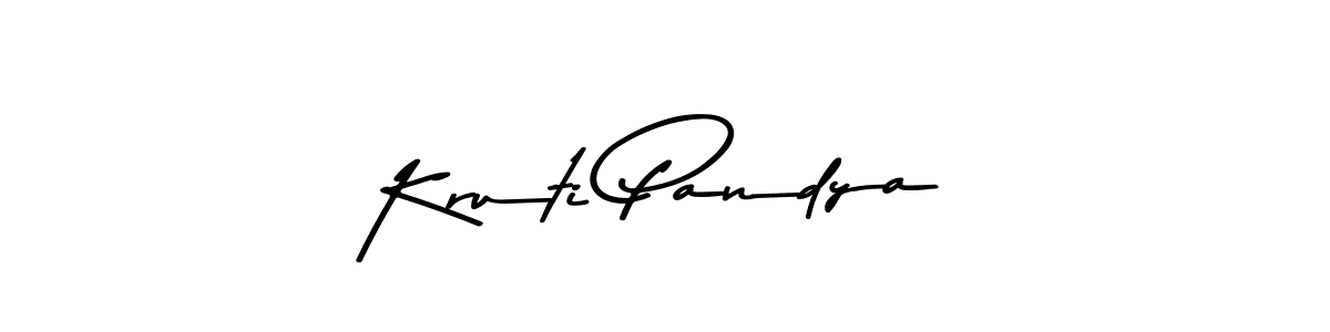 Create a beautiful signature design for name Kruti Pandya. With this signature (Asem Kandis PERSONAL USE) fonts, you can make a handwritten signature for free. Kruti Pandya signature style 9 images and pictures png