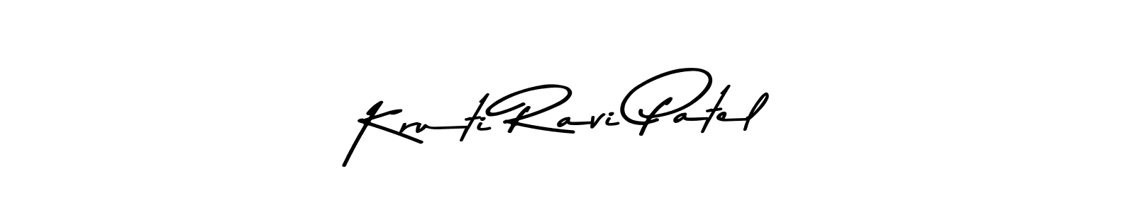 Make a beautiful signature design for name Kruti Ravi Patel. With this signature (Asem Kandis PERSONAL USE) style, you can create a handwritten signature for free. Kruti Ravi Patel signature style 9 images and pictures png