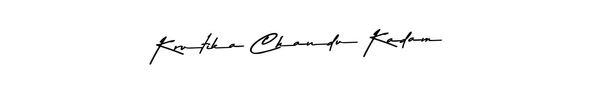 Krutika Chandu Kadam stylish signature style. Best Handwritten Sign (Asem Kandis PERSONAL USE) for my name. Handwritten Signature Collection Ideas for my name Krutika Chandu Kadam. Krutika Chandu Kadam signature style 9 images and pictures png