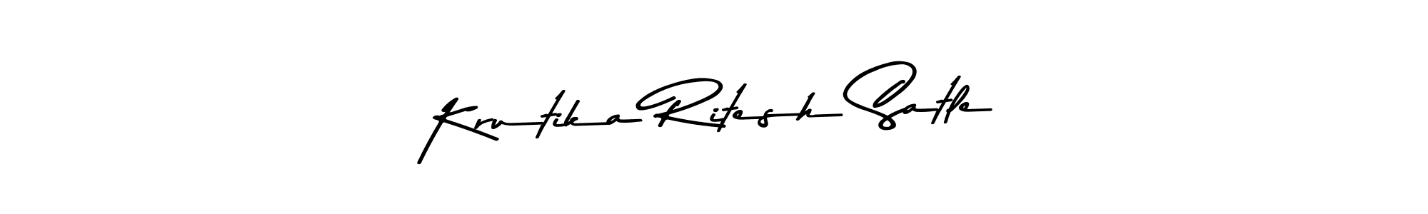 Design your own signature with our free online signature maker. With this signature software, you can create a handwritten (Asem Kandis PERSONAL USE) signature for name Krutika Ritesh Satle. Krutika Ritesh Satle signature style 9 images and pictures png