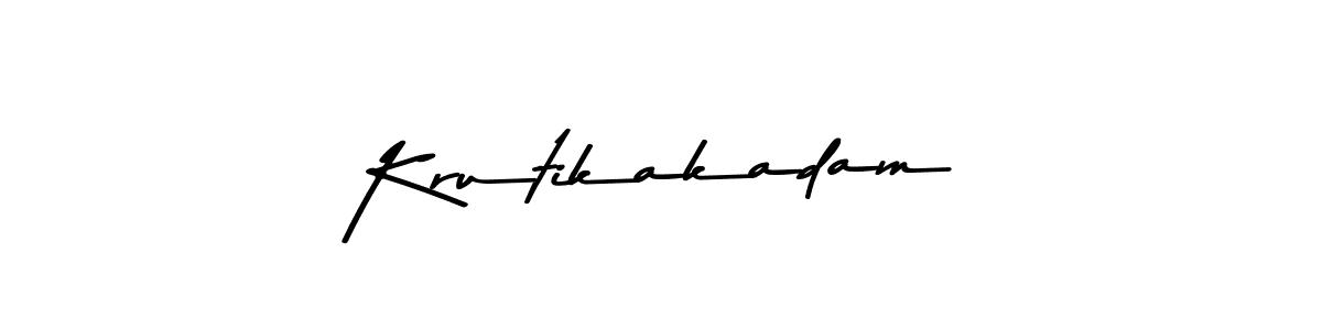 Also we have Krutikakadam name is the best signature style. Create professional handwritten signature collection using Asem Kandis PERSONAL USE autograph style. Krutikakadam signature style 9 images and pictures png