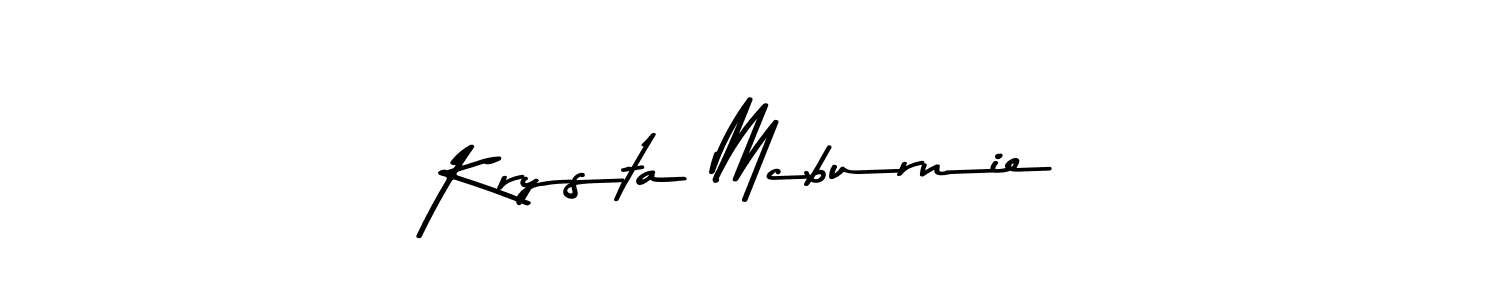 Also You can easily find your signature by using the search form. We will create Krysta Mcburnie name handwritten signature images for you free of cost using Asem Kandis PERSONAL USE sign style. Krysta Mcburnie signature style 9 images and pictures png