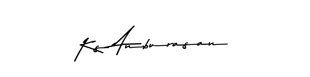 Asem Kandis PERSONAL USE is a professional signature style that is perfect for those who want to add a touch of class to their signature. It is also a great choice for those who want to make their signature more unique. Get Ks Anburasan name to fancy signature for free. Ks Anburasan signature style 9 images and pictures png