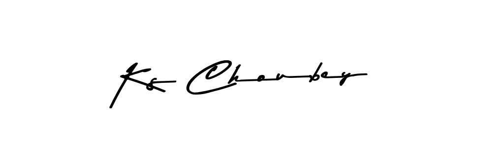 Ks Choubey stylish signature style. Best Handwritten Sign (Asem Kandis PERSONAL USE) for my name. Handwritten Signature Collection Ideas for my name Ks Choubey. Ks Choubey signature style 9 images and pictures png