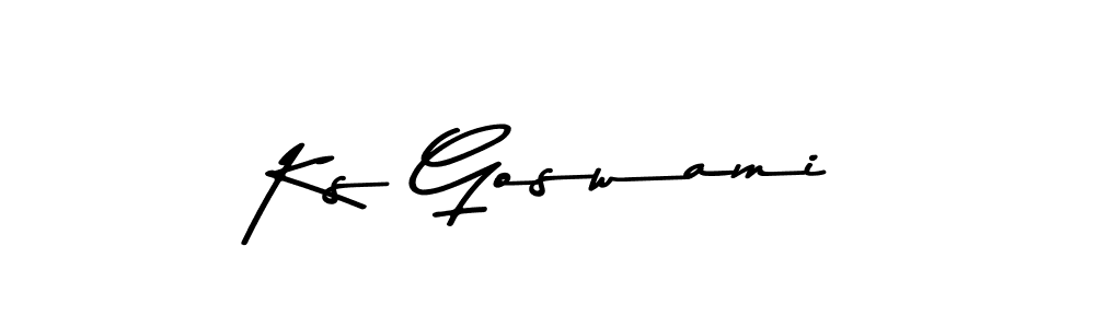 You should practise on your own different ways (Asem Kandis PERSONAL USE) to write your name (Ks Goswami) in signature. don't let someone else do it for you. Ks Goswami signature style 9 images and pictures png
