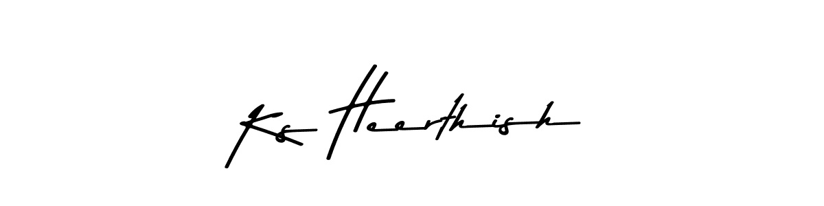 How to make Ks Heerthish signature? Asem Kandis PERSONAL USE is a professional autograph style. Create handwritten signature for Ks Heerthish name. Ks Heerthish signature style 9 images and pictures png