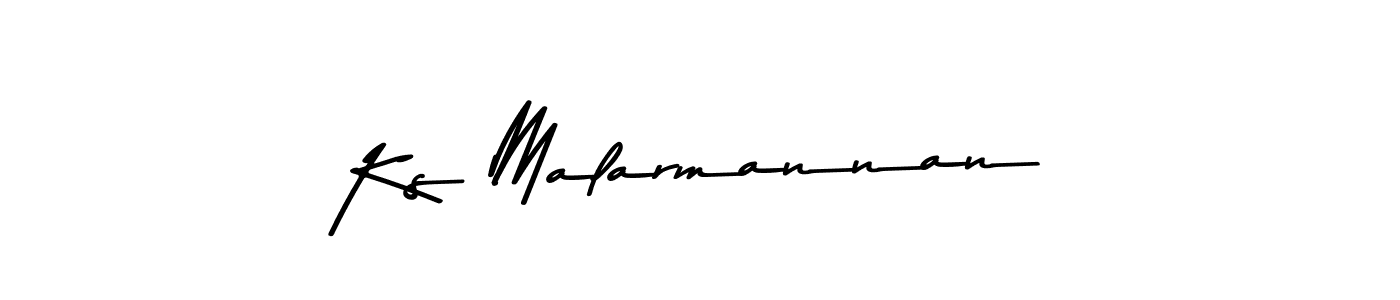 How to make Ks Malarmannan name signature. Use Asem Kandis PERSONAL USE style for creating short signs online. This is the latest handwritten sign. Ks Malarmannan signature style 9 images and pictures png