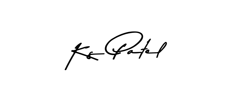 Design your own signature with our free online signature maker. With this signature software, you can create a handwritten (Asem Kandis PERSONAL USE) signature for name Ks Patel. Ks Patel signature style 9 images and pictures png